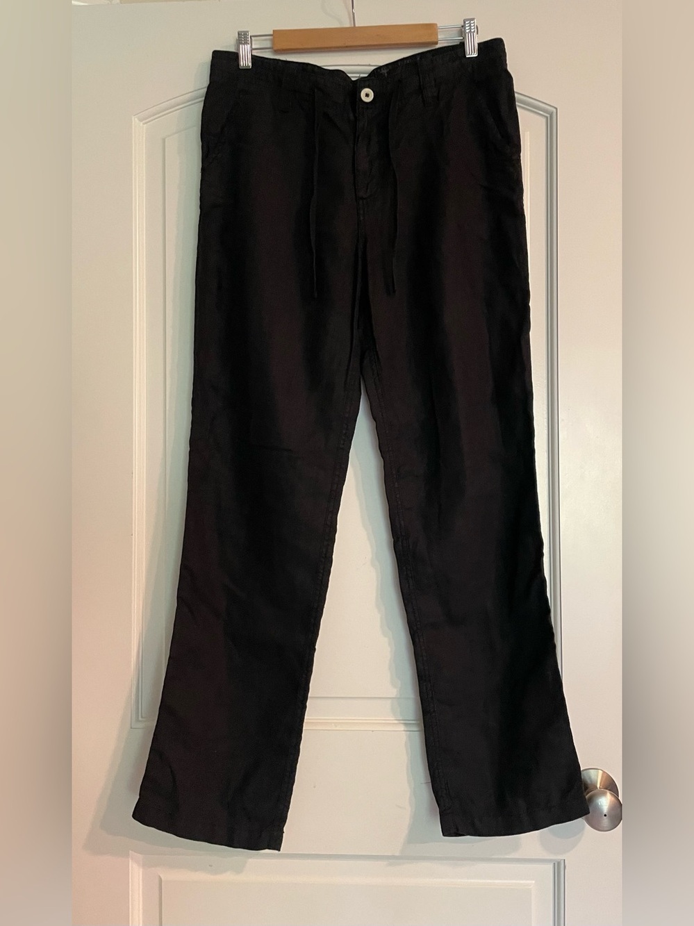 Claudio Milano Men's Linen Pants Black Size 31